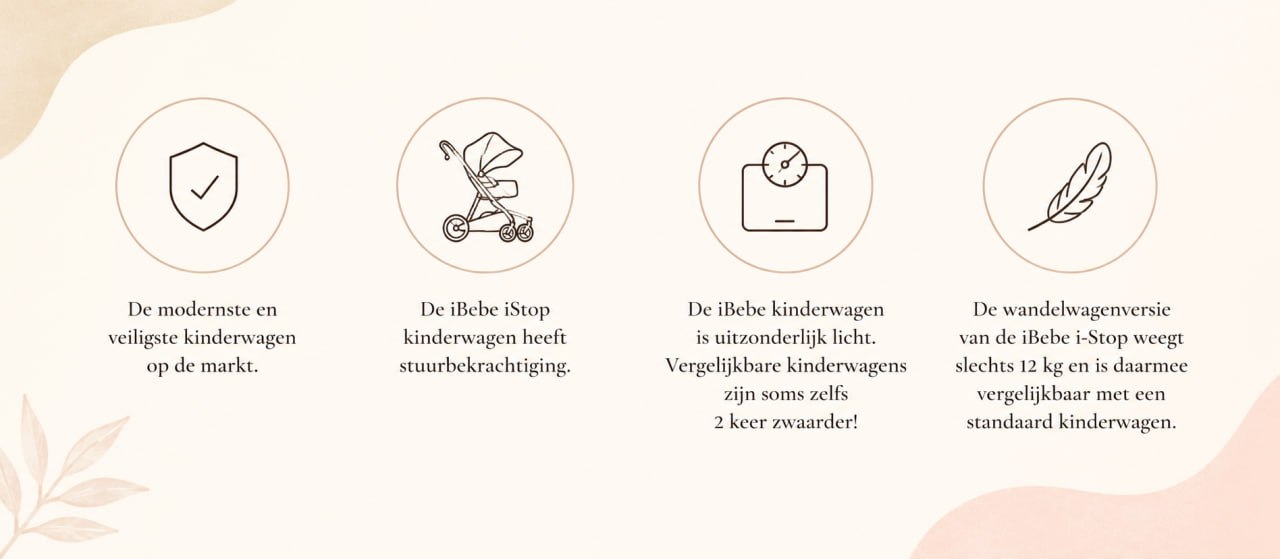 iBebe Stop & Drive kinderwagen voordelen overzicht