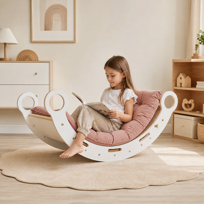 MeowBaby Dream Rocker met lezend kind in rustige kinderkamer