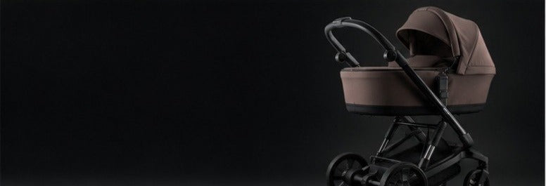iBebe Stop & Drive kinderwagen bruin donkere studio productfoto